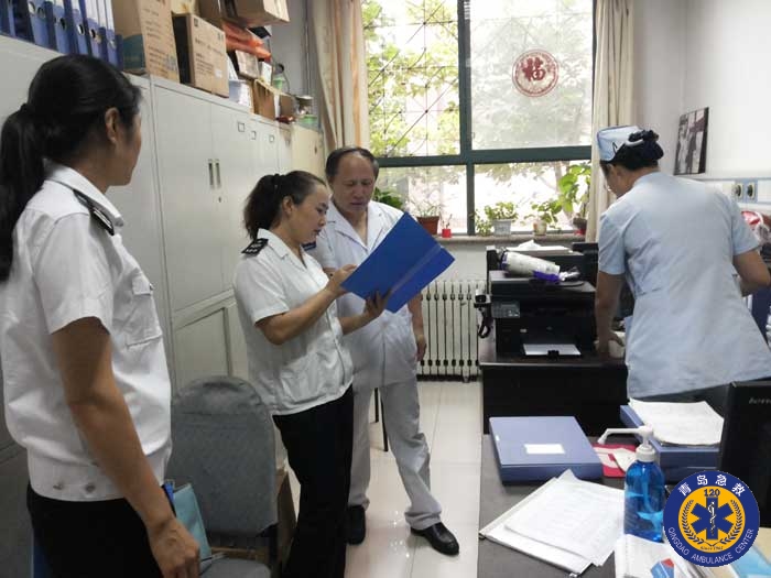 黄岛区急救中心开展2015年上半年院前急救质控检查